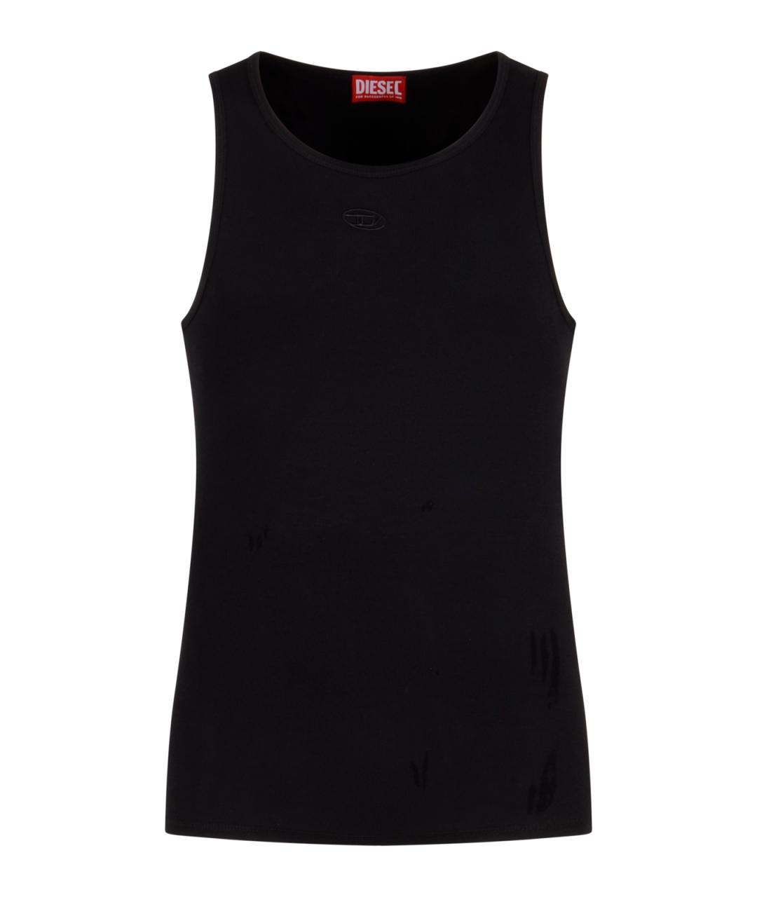 DIESEL Черная хлопковая майка, фото 1