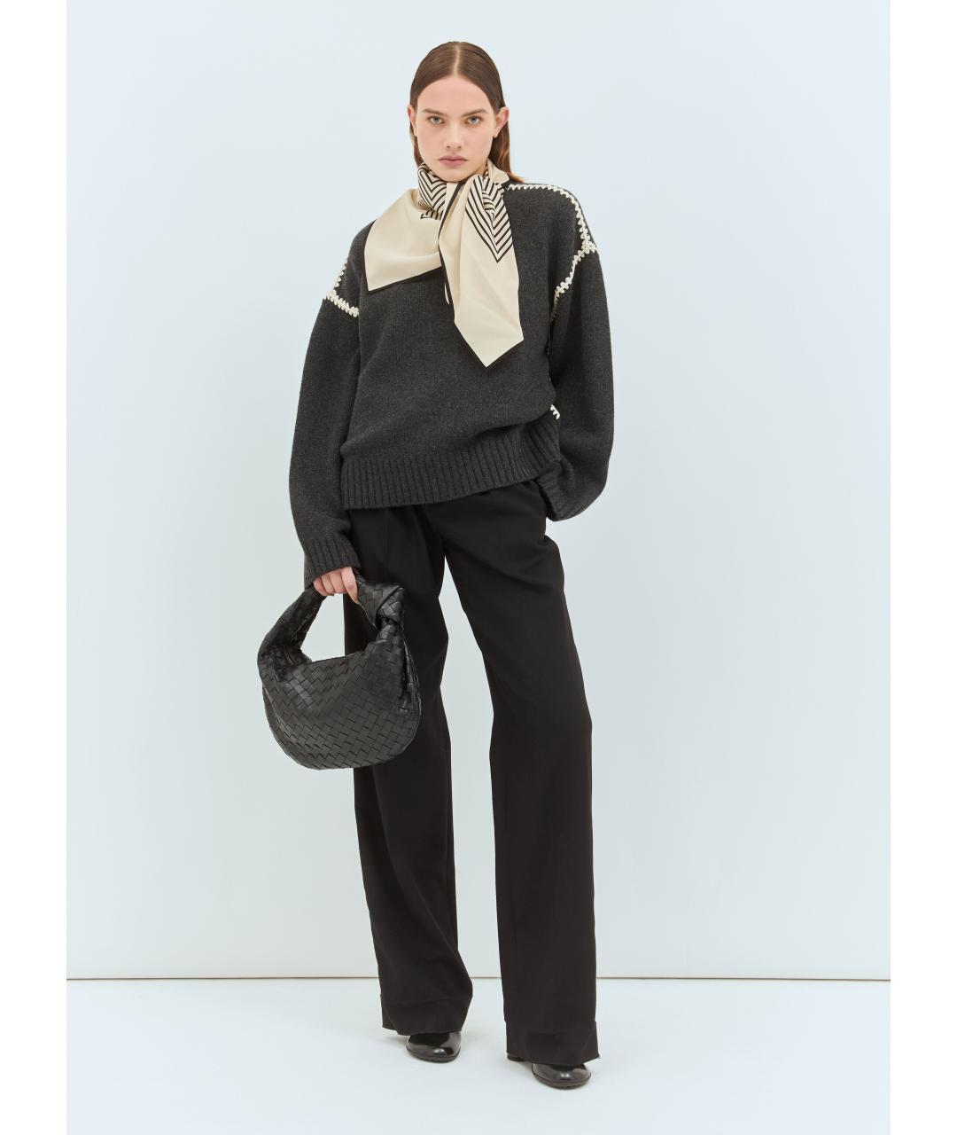 TOTEME Бежевый шелковый платок, фото 5