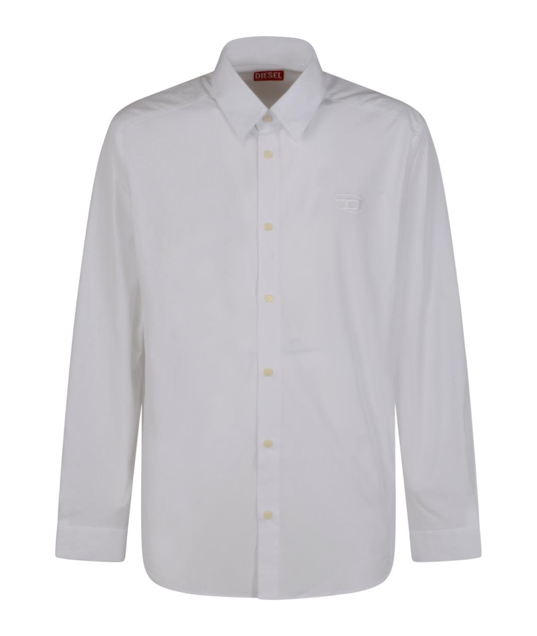 DIESEL Белая хлопковая классическая рубашка, фото 1
