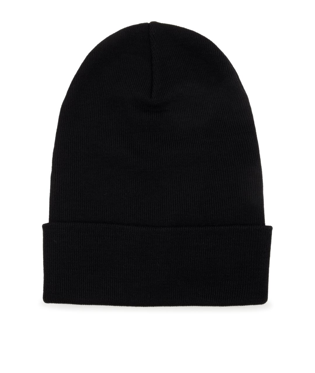 MONCLER GRENOBLE Черная шерстяная шапка, фото 2