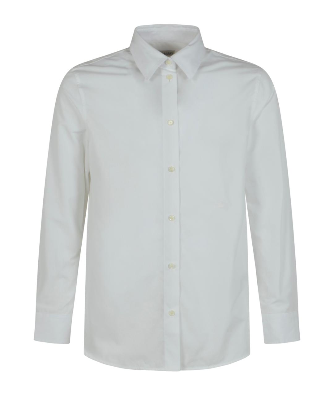 BURBERRY Белая хлопковая рубашка, фото 1