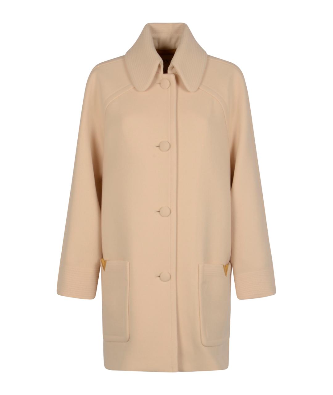 VALENTINO Бежевое шерстяное пальто, фото 1