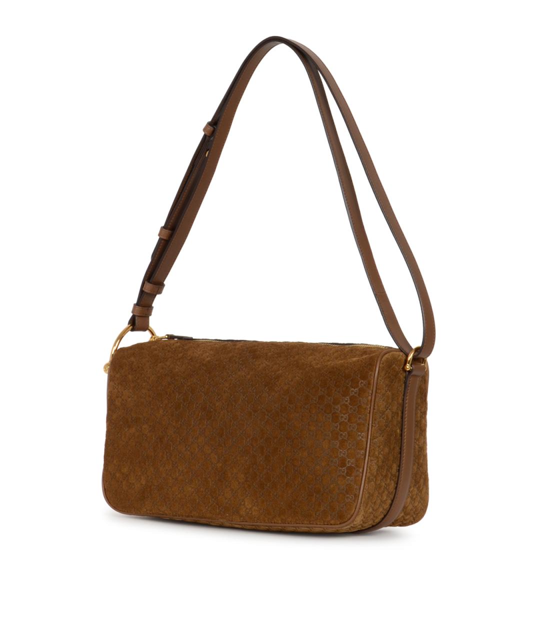 GUCCI Коричневая замшевая сумка через плечо, фото 2