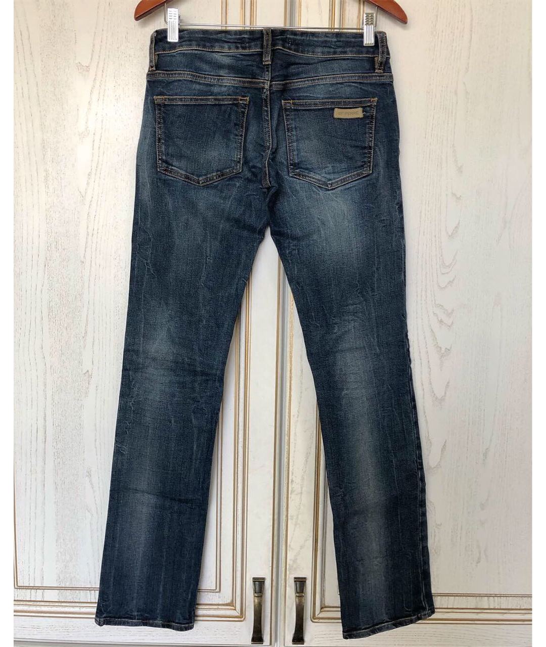 GIANFRANCO FERRE Синие хлопковые прямые джинсы, фото 2