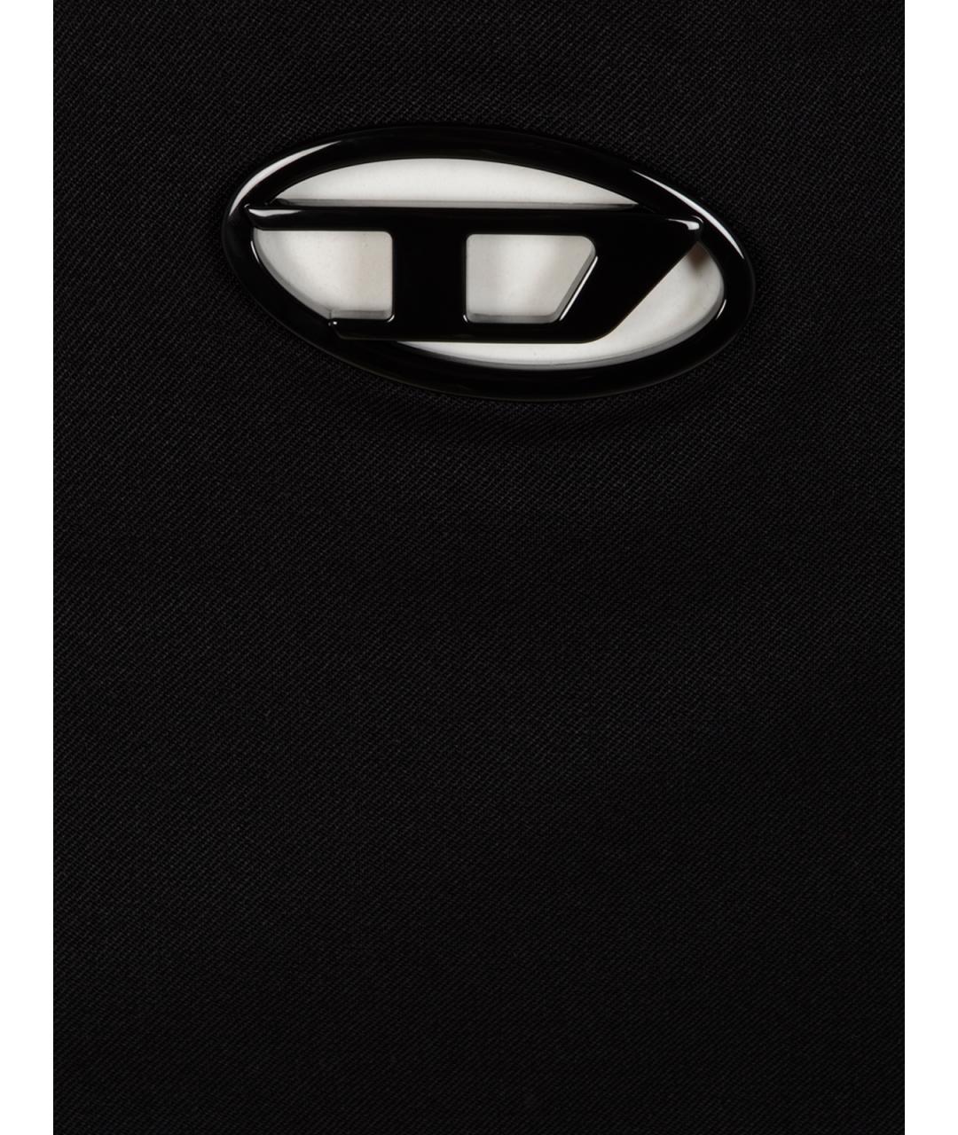 DIESEL Черная полиэстеровая юбка мини, фото 3