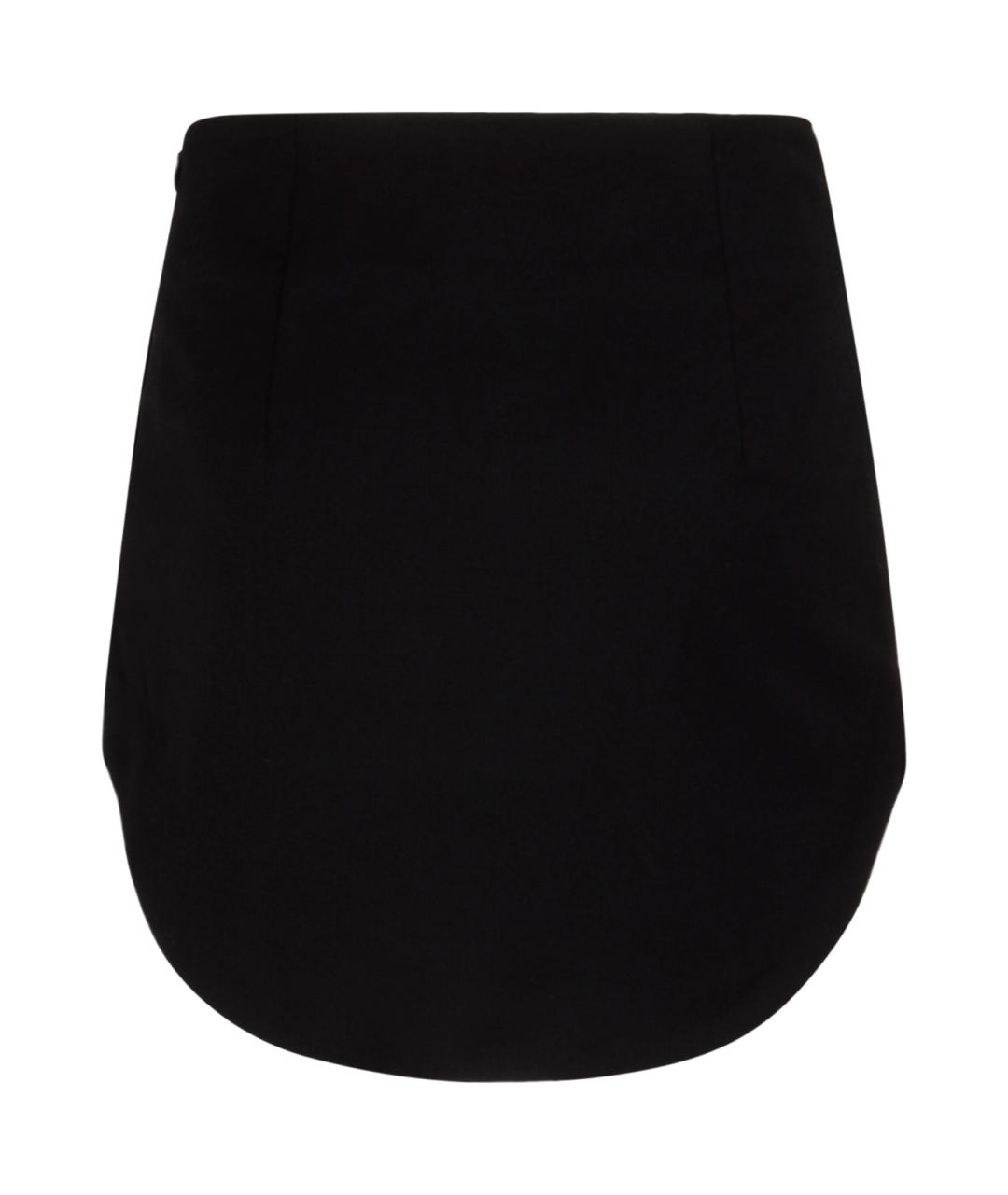 DIESEL Черная полиэстеровая юбка мини, фото 2