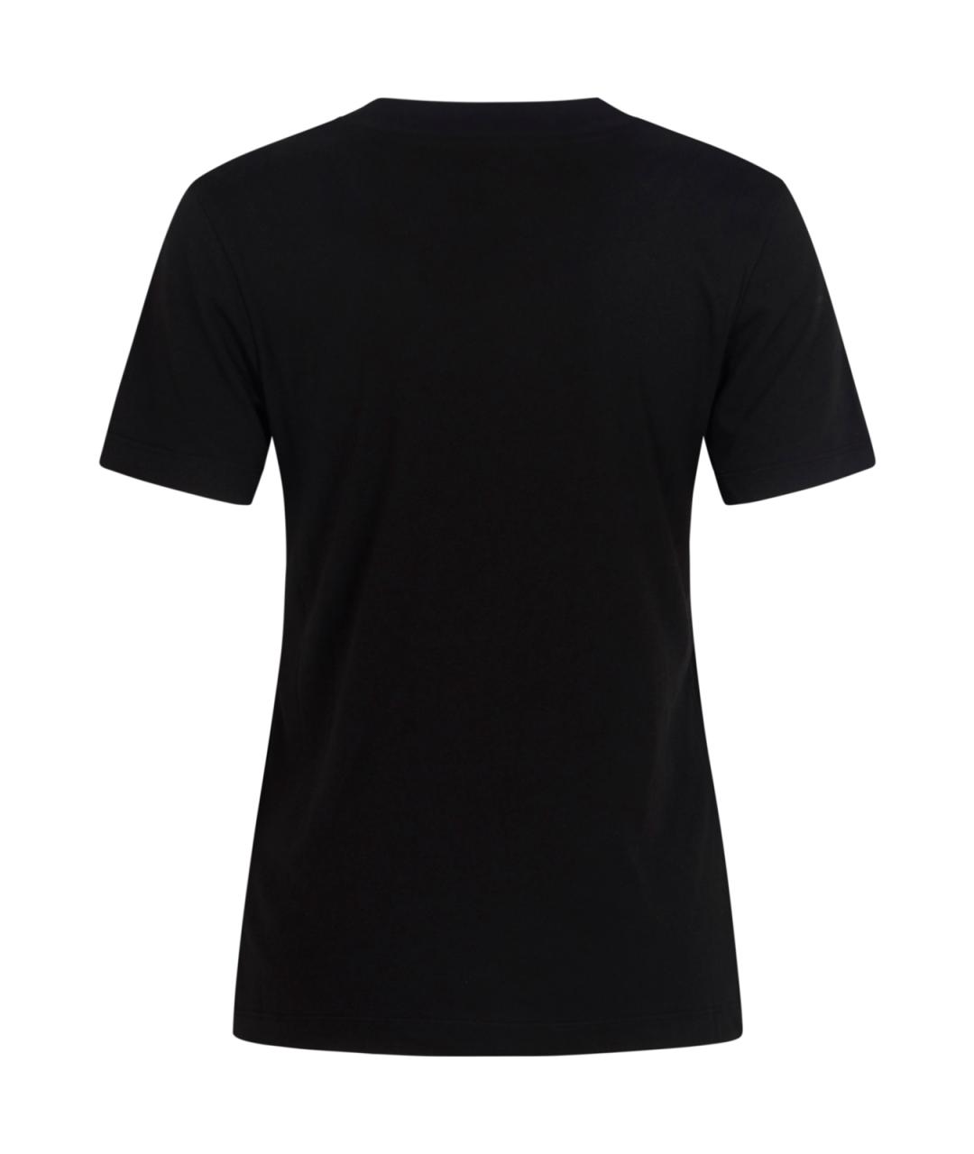 MONCLER Черная хлопковая футболка, фото 2