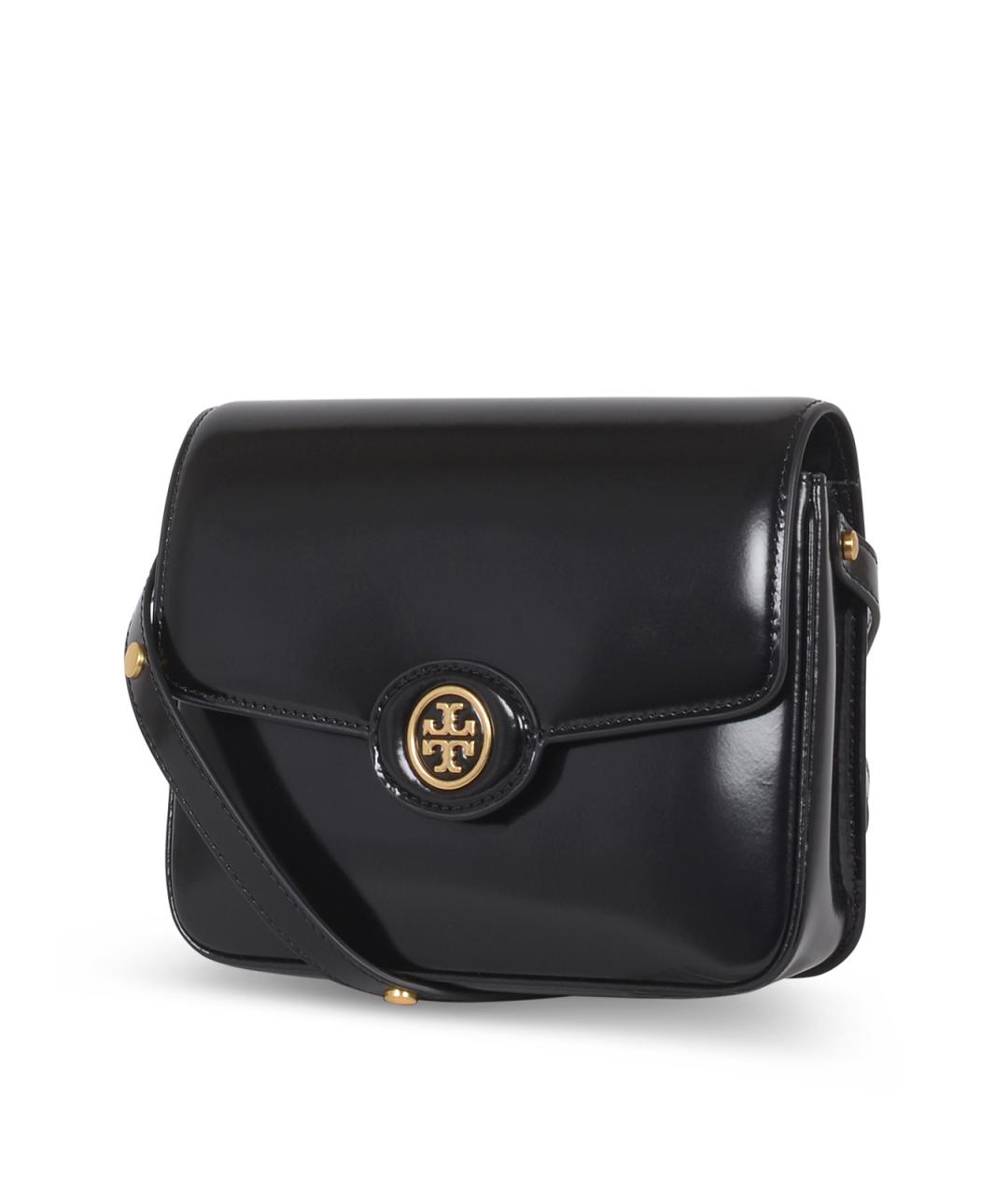 TORY BURCH Черная кожаная сумка через плечо, фото 2