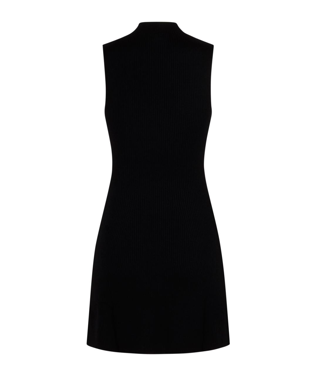 DIESEL Черное шерстяное повседневное платье, фото 2