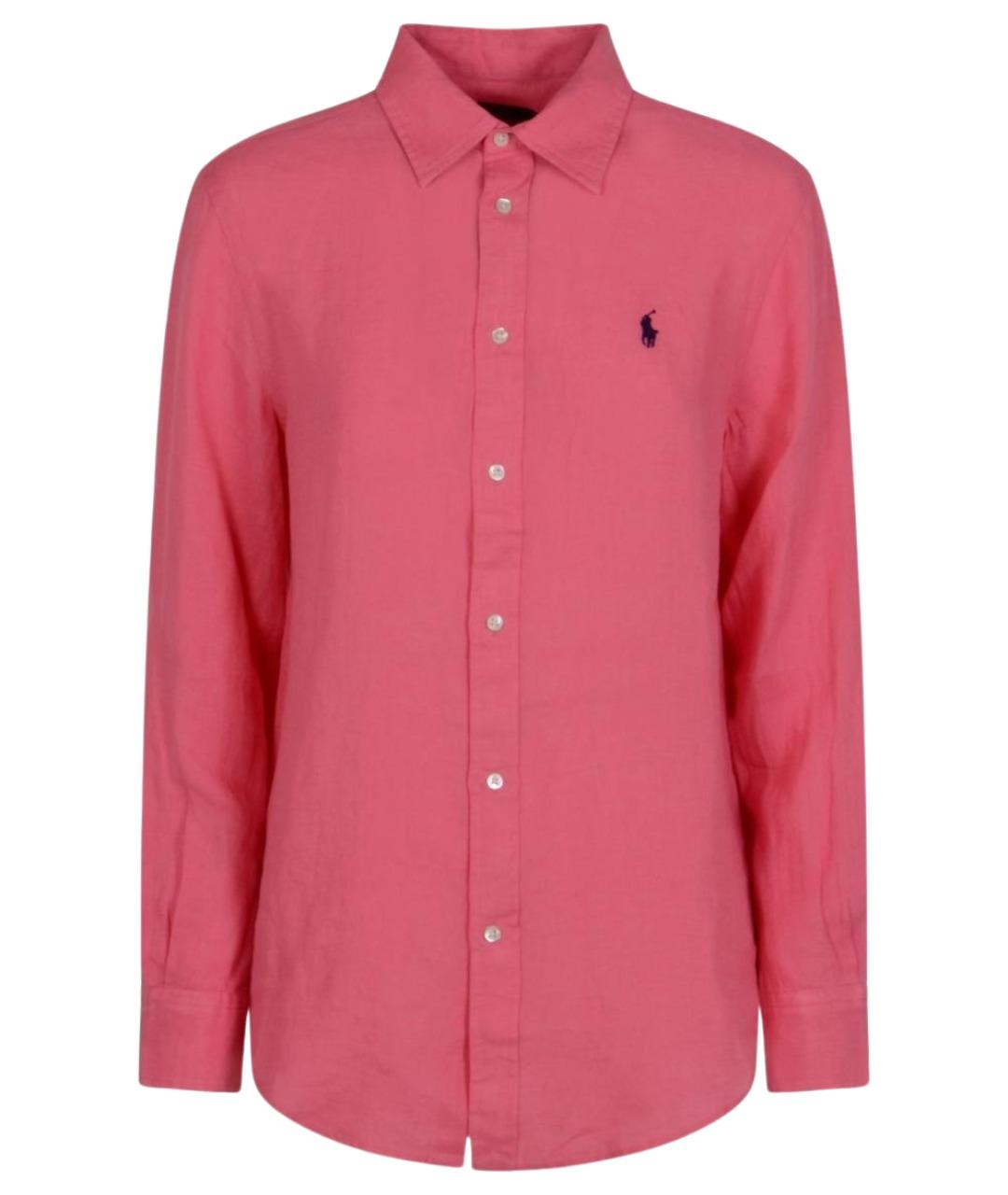POLO RALPH LAUREN Розовая льняная рубашка, фото 1