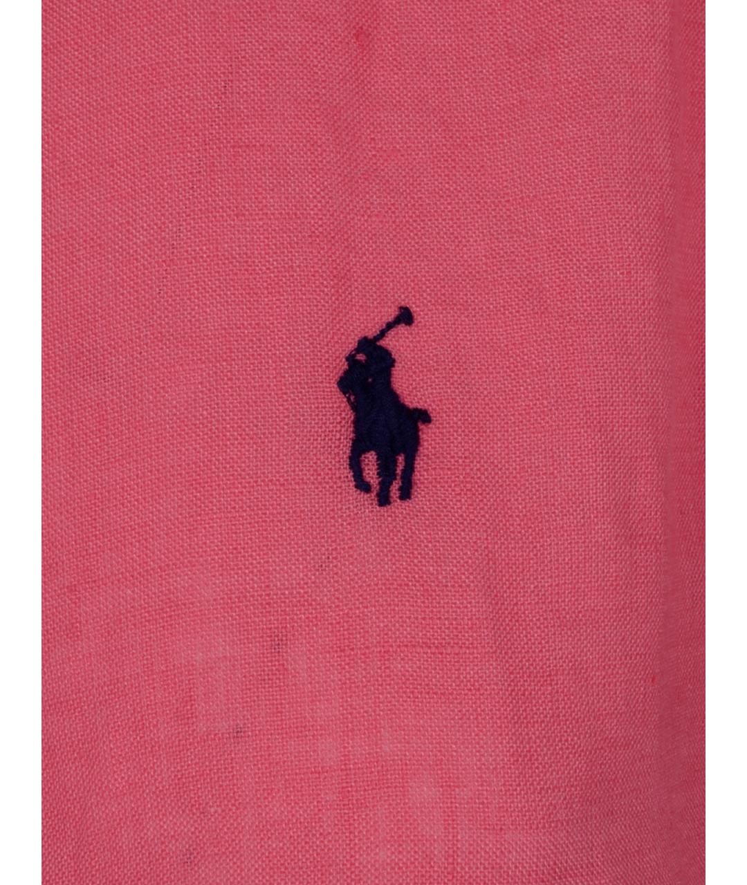 POLO RALPH LAUREN Розовая льняная рубашка, фото 3