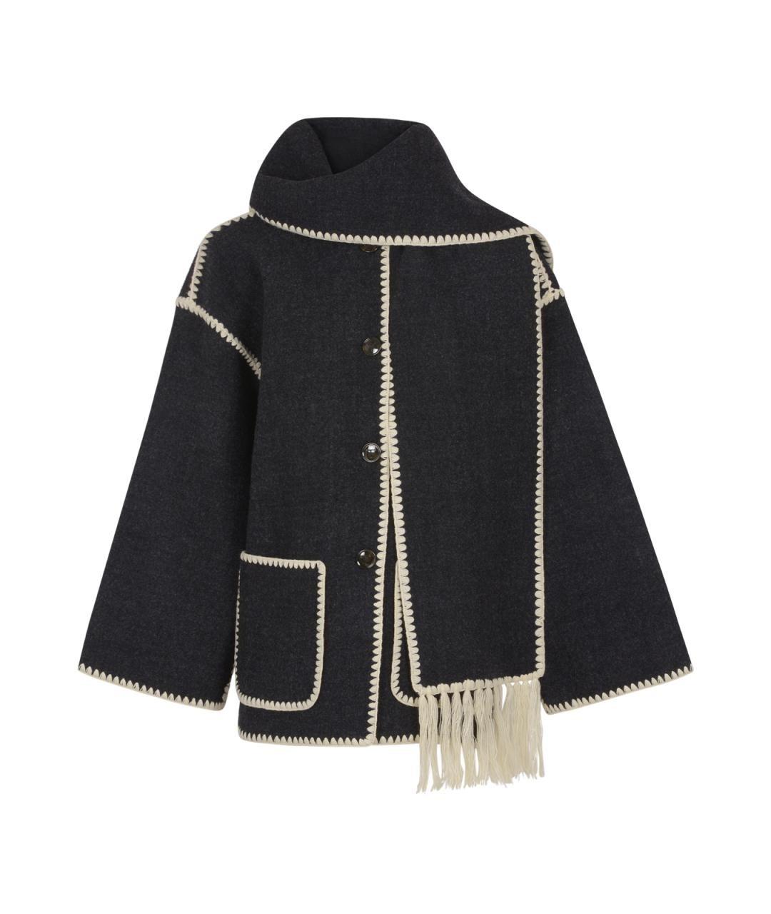 TOTEME Антрацитовое шерстяное пальто, фото 1