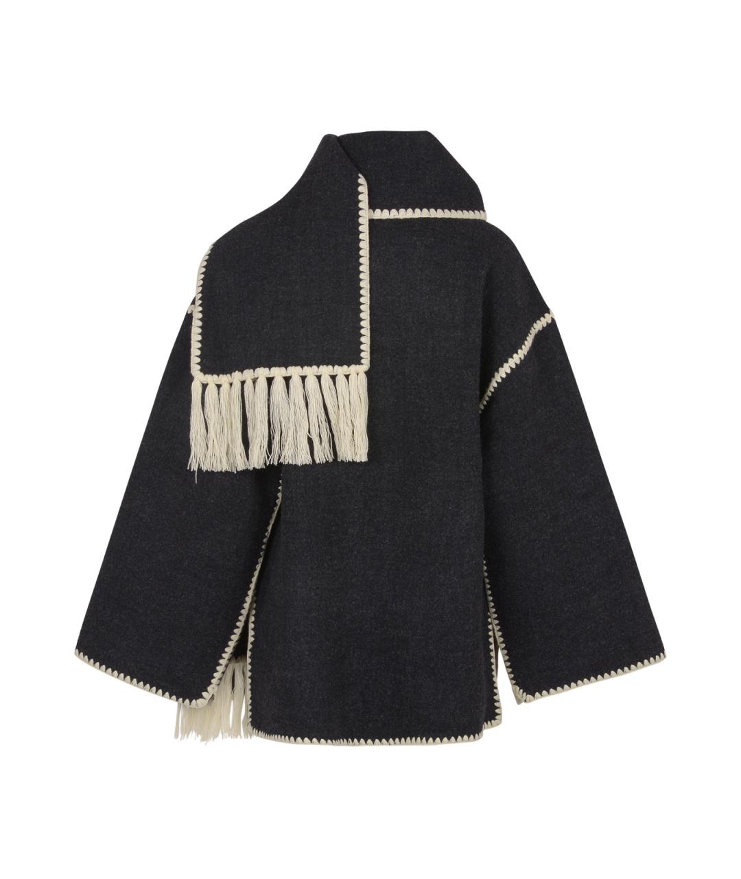 TOTEME Антрацитовое шерстяное пальто, фото 2