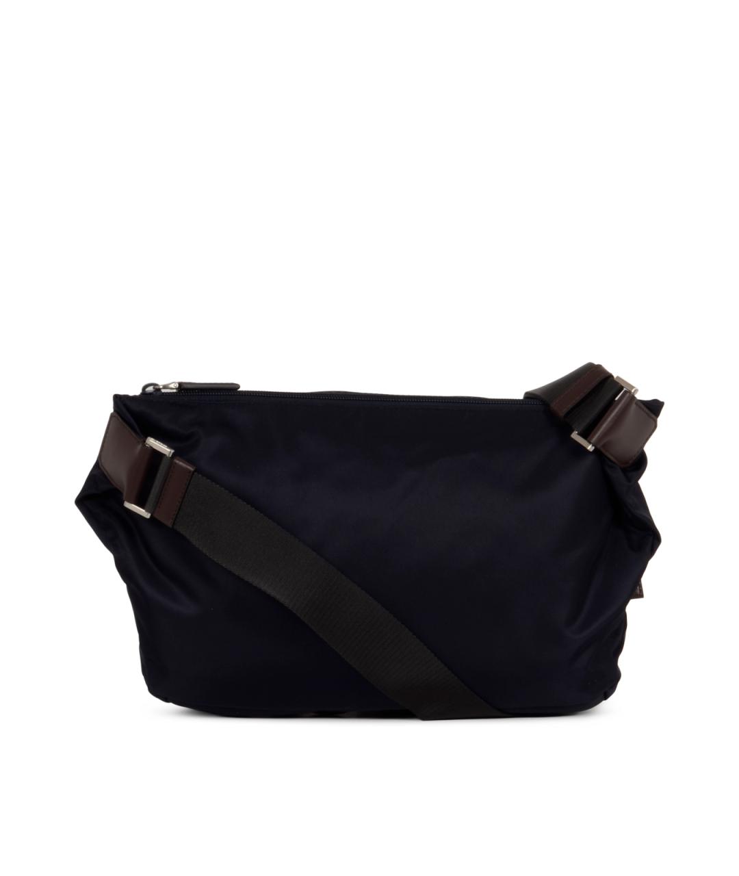 PRADA Темно-синяя тканевая сумка на плечо, фото 3