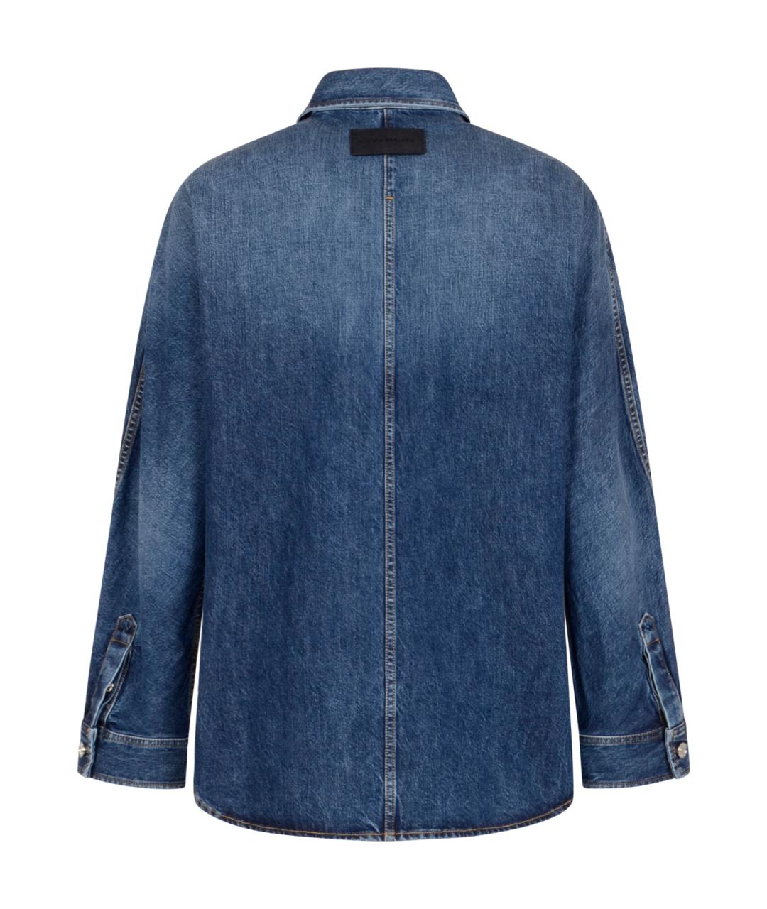 GIVENCHY Синяя хлопковая кэжуал рубашка, фото 2