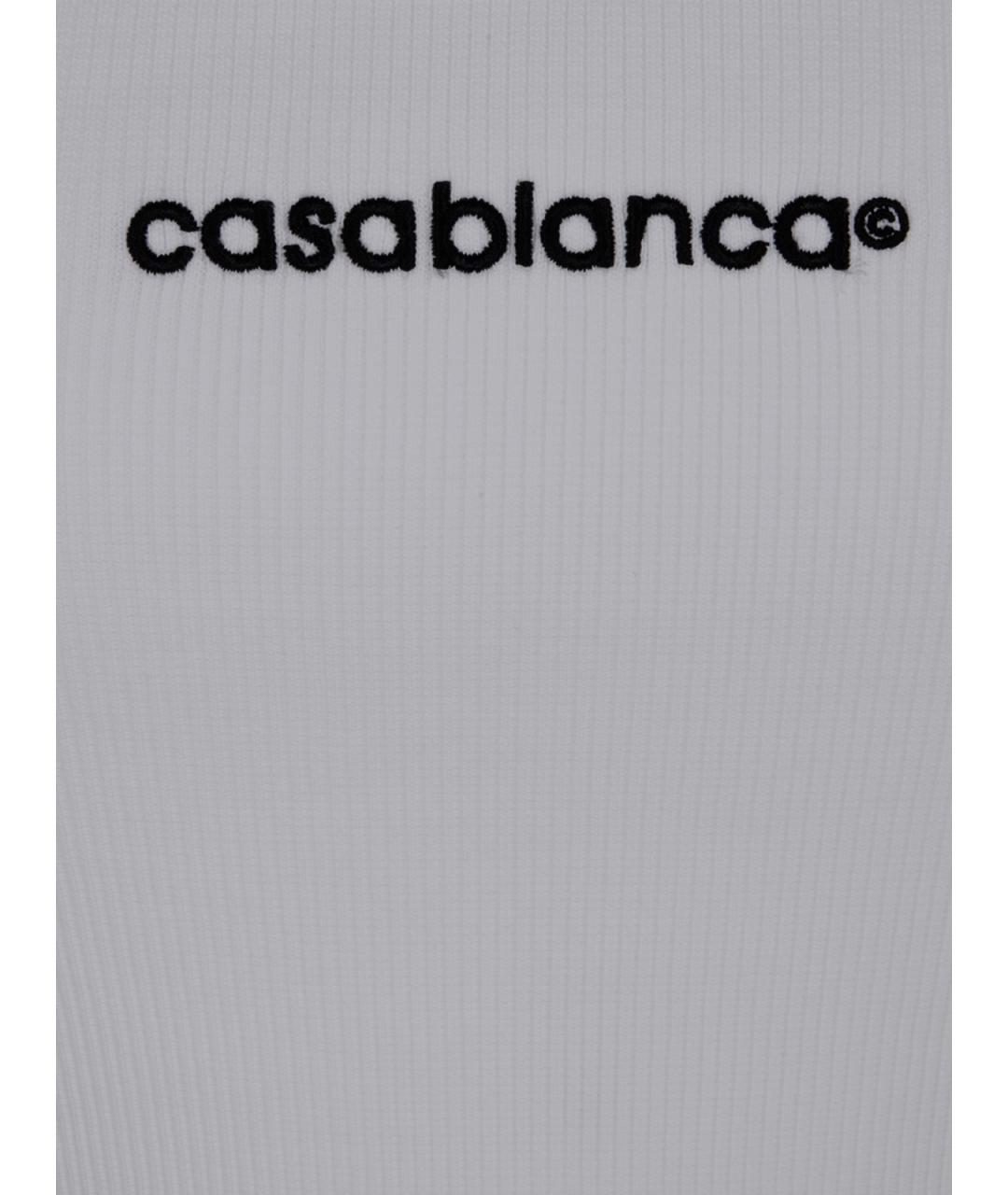 CASABLANCA Белая хлопковая майка, фото 3