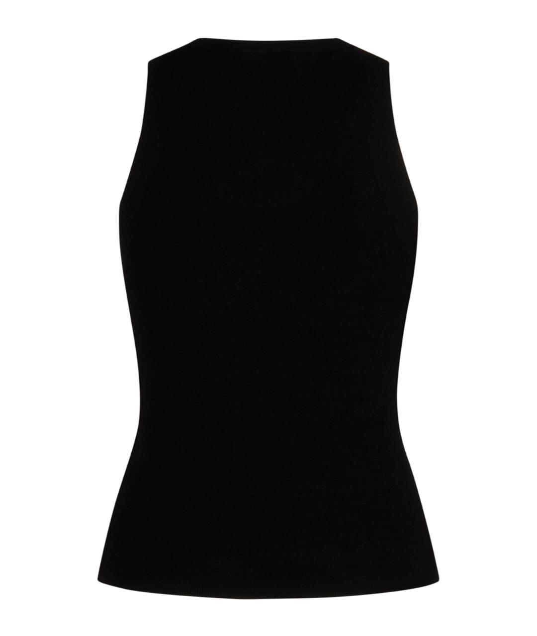 DIESEL Черная вискозная майка, фото 2