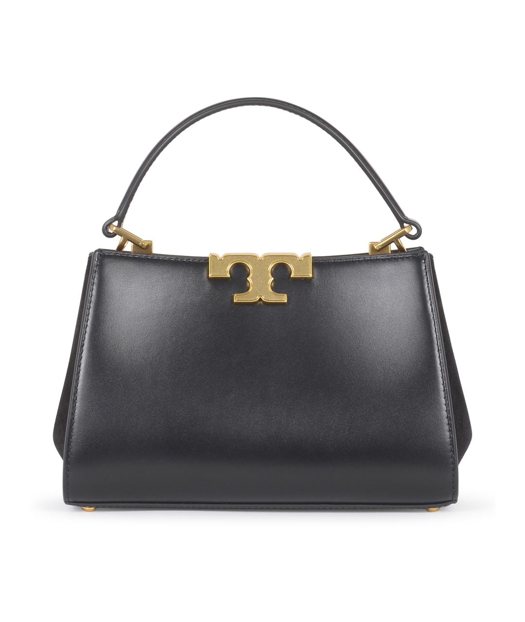 TORY BURCH Черная кожаная сумка с короткими ручками, фото 3