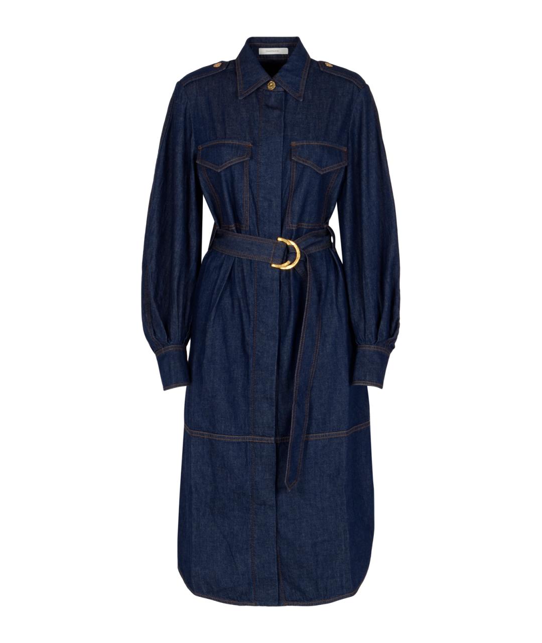 ZIMMERMANN Синее хлопковое повседневное платье, фото 1