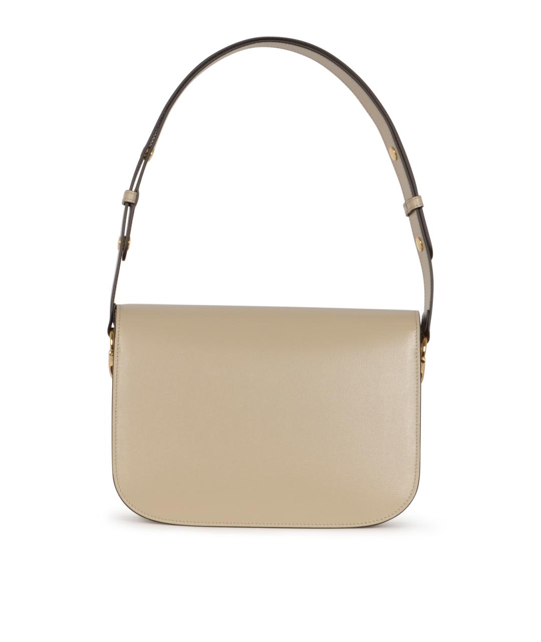 GUCCI Бежевая кожаная сумка через плечо, фото 3