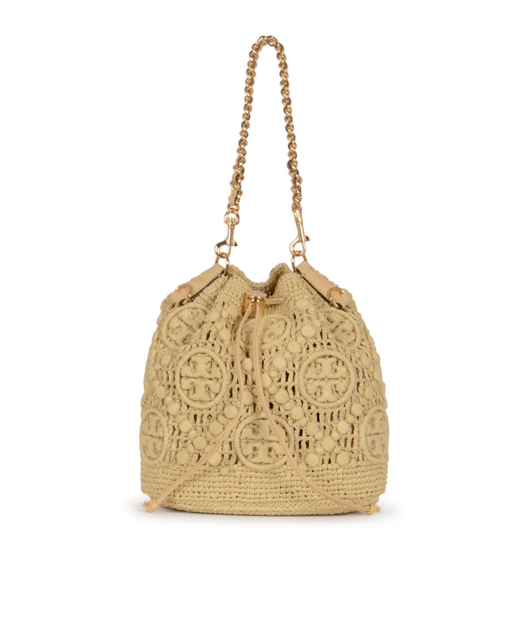 TORY BURCH Бежевая пелетеная сумка через плечо, фото 1