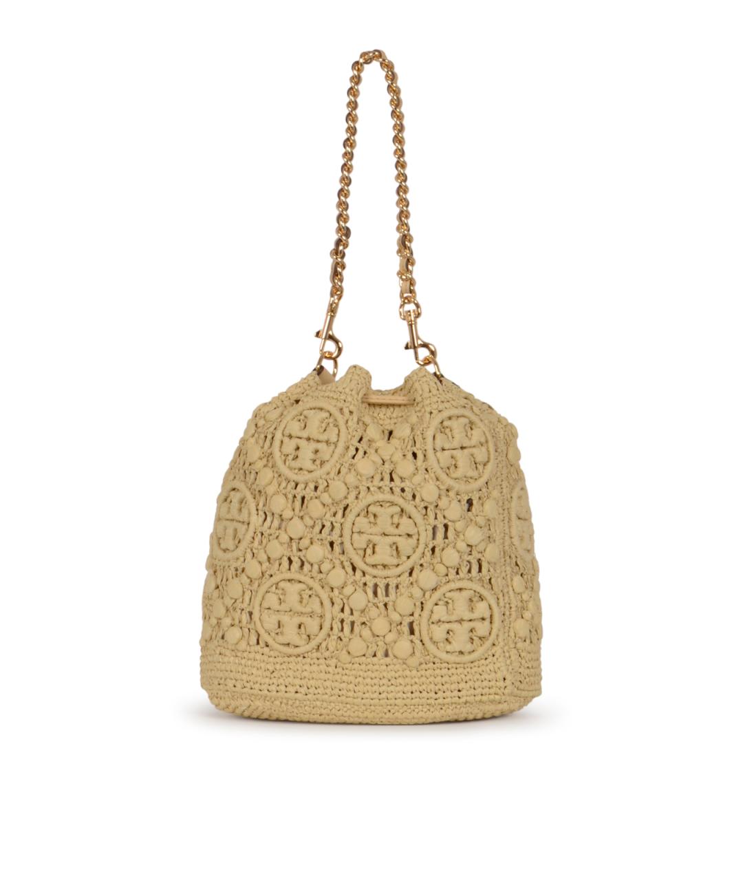 TORY BURCH Бежевая пелетеная сумка через плечо, фото 3