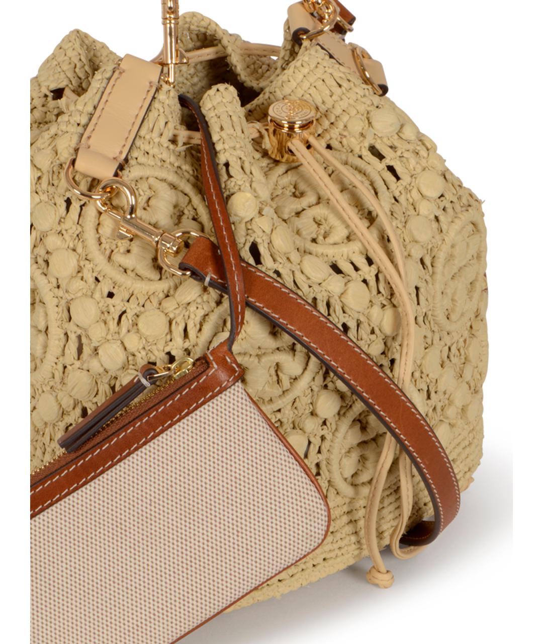 TORY BURCH Бежевая пелетеная сумка через плечо, фото 4