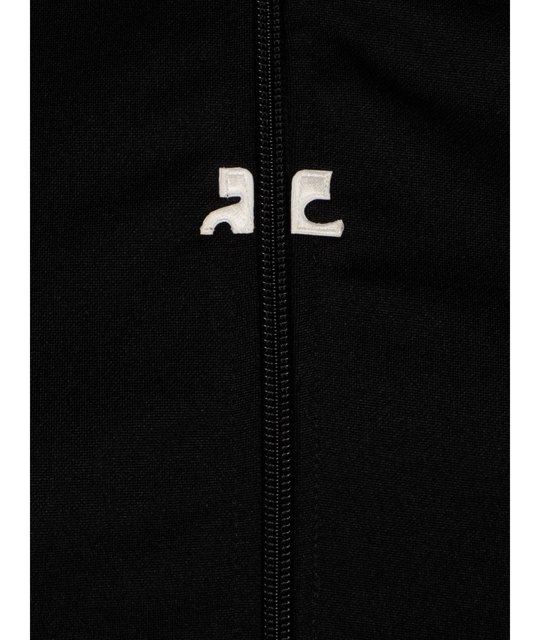 COURREGES Черное полиэстеровое повседневное платье, фото 3