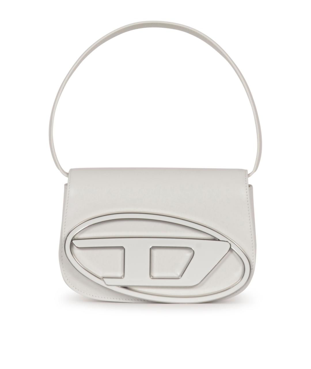 DIESEL Белая кожаная сумка через плечо, фото 1