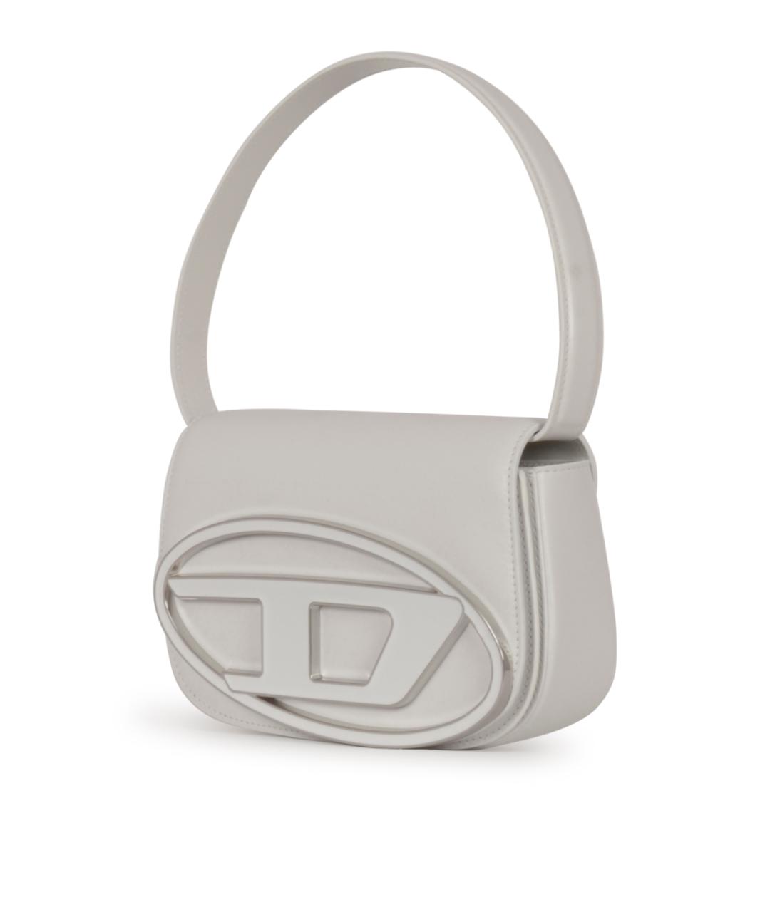 DIESEL Белая кожаная сумка через плечо, фото 2