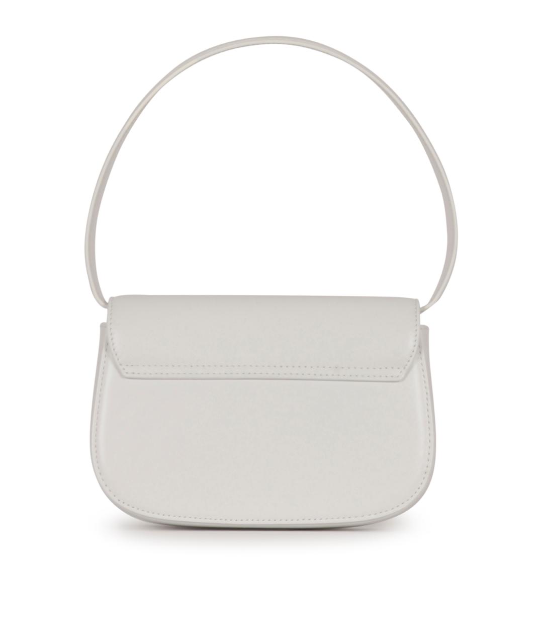 DIESEL Белая кожаная сумка через плечо, фото 3