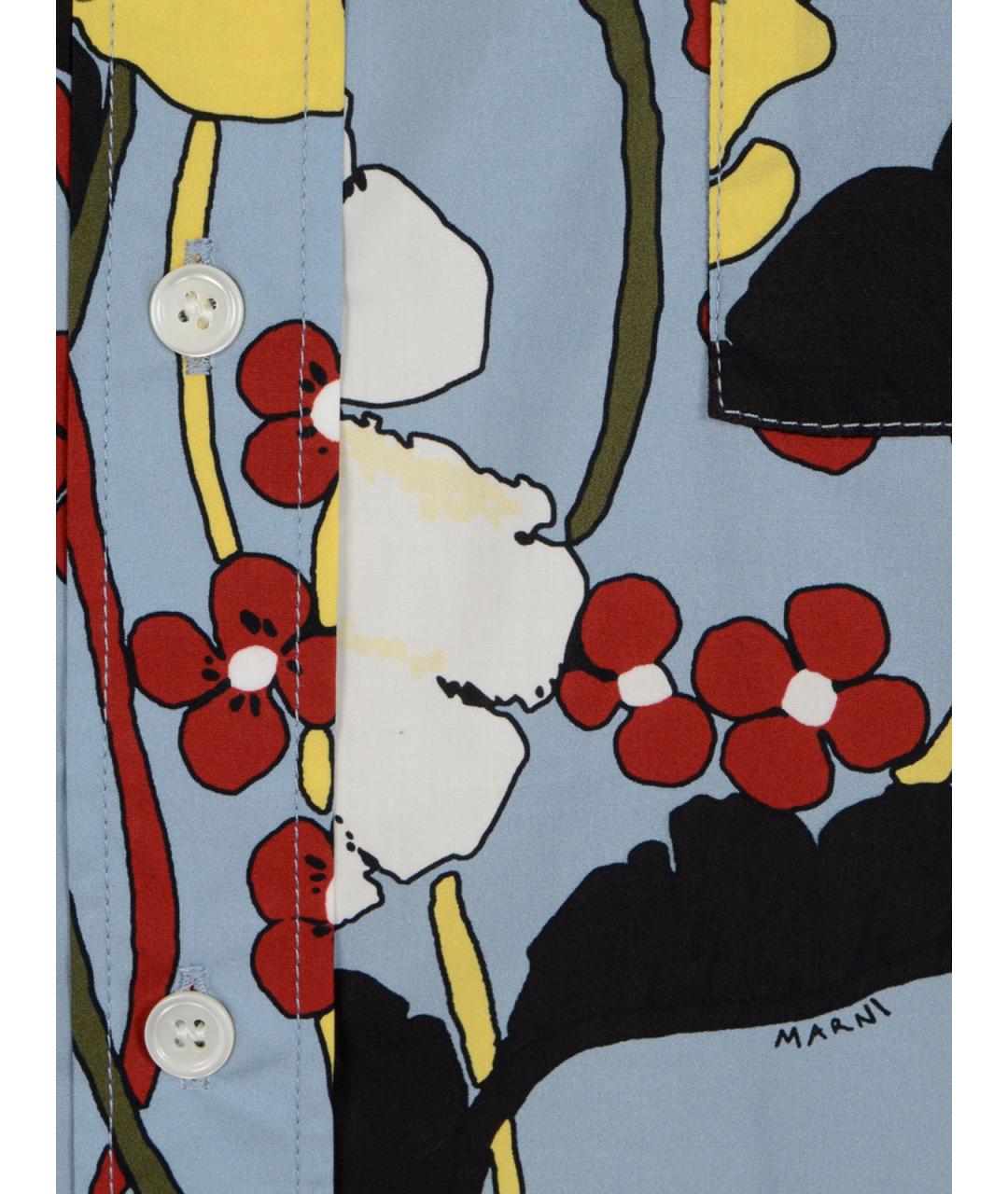 MARNI Голубая хлопковая рубашка, фото 3