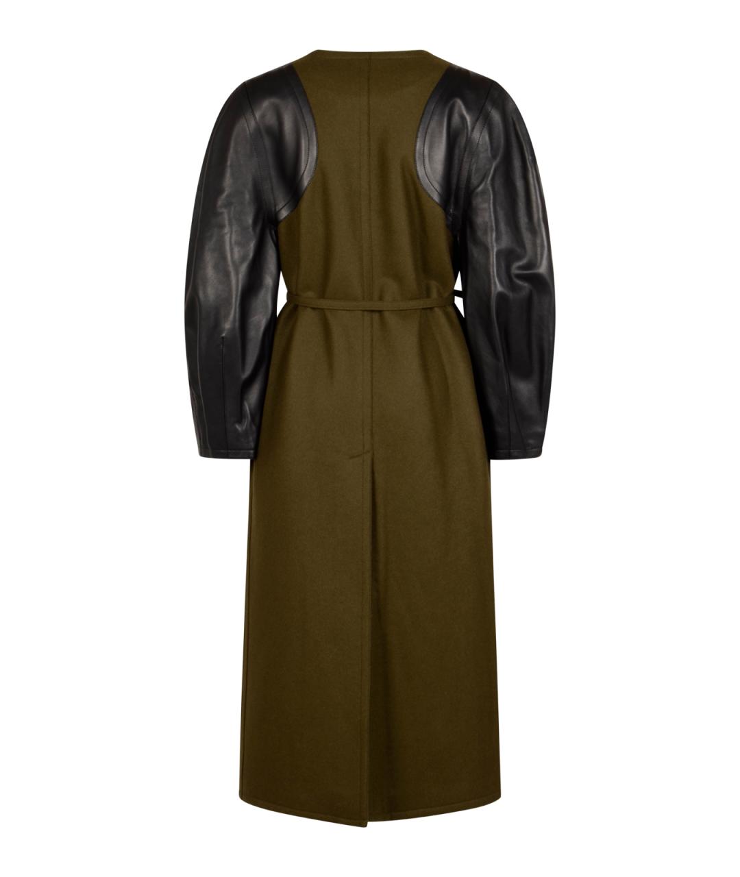 FENDI Зеленые шерстяное пальто, фото 2