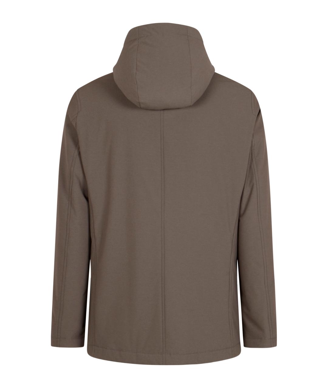 HERNO Коричневая полиэстеровая куртка, фото 2