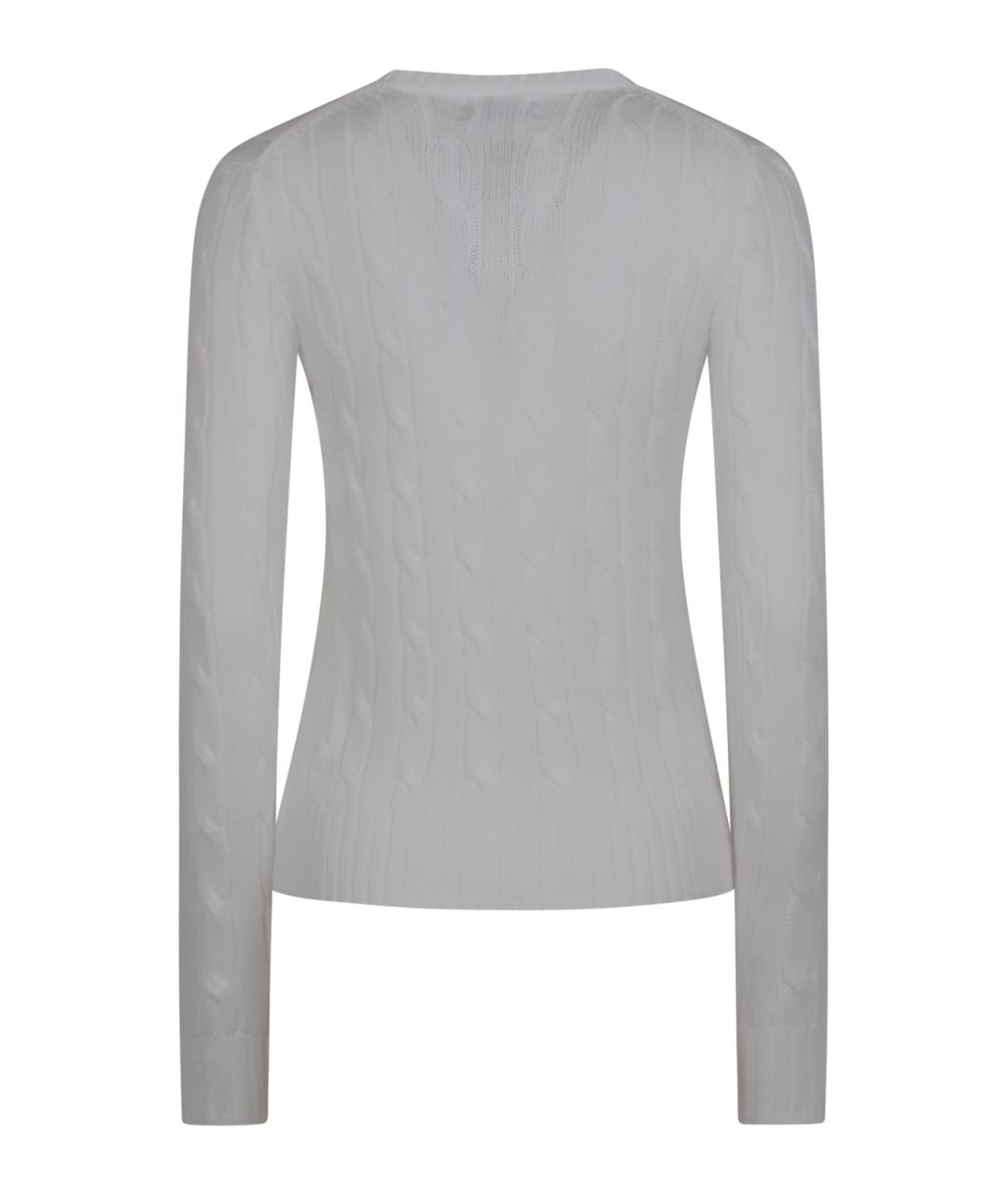 POLO RALPH LAUREN Белый хлопковый джемпер / свитер, фото 2