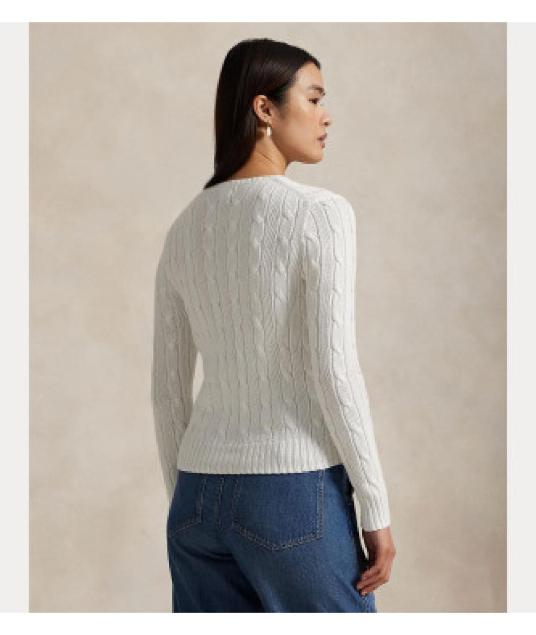 POLO RALPH LAUREN Белый хлопковый джемпер / свитер, фото 6