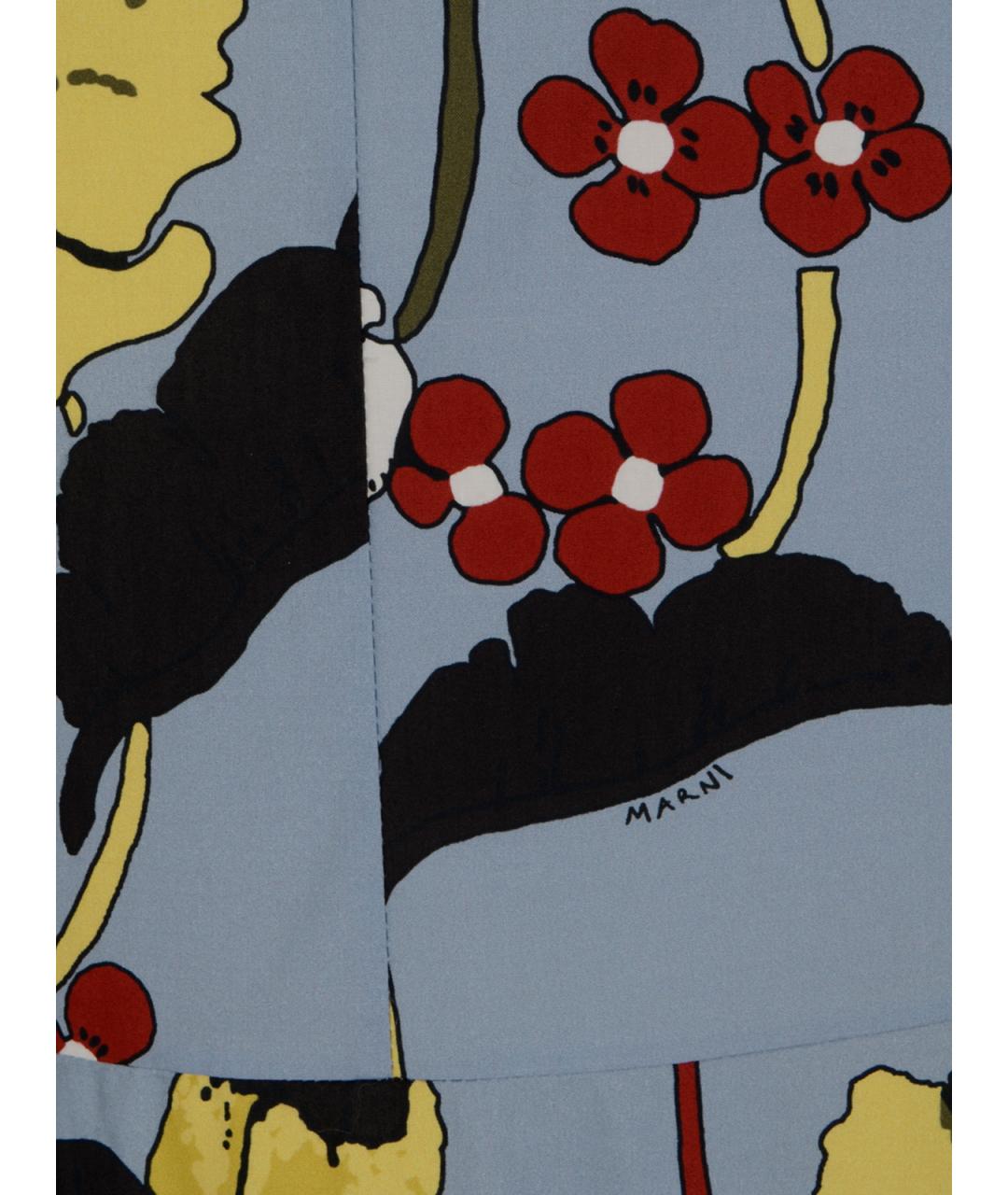 MARNI Мульти хлопковое повседневное платье, фото 4