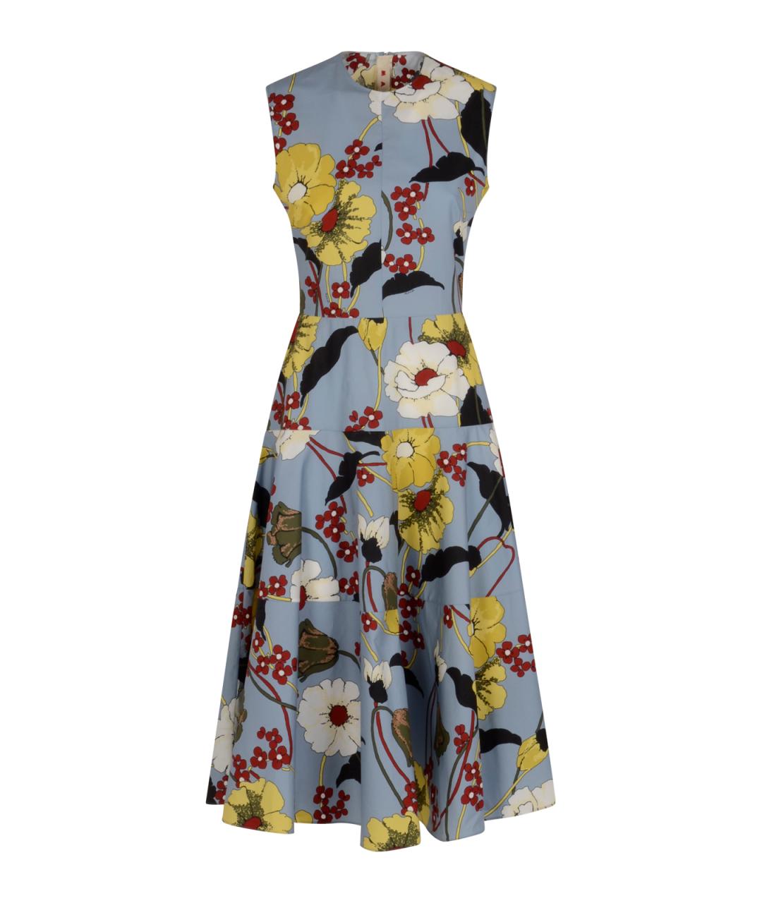 MARNI Мульти хлопковое повседневное платье, фото 1