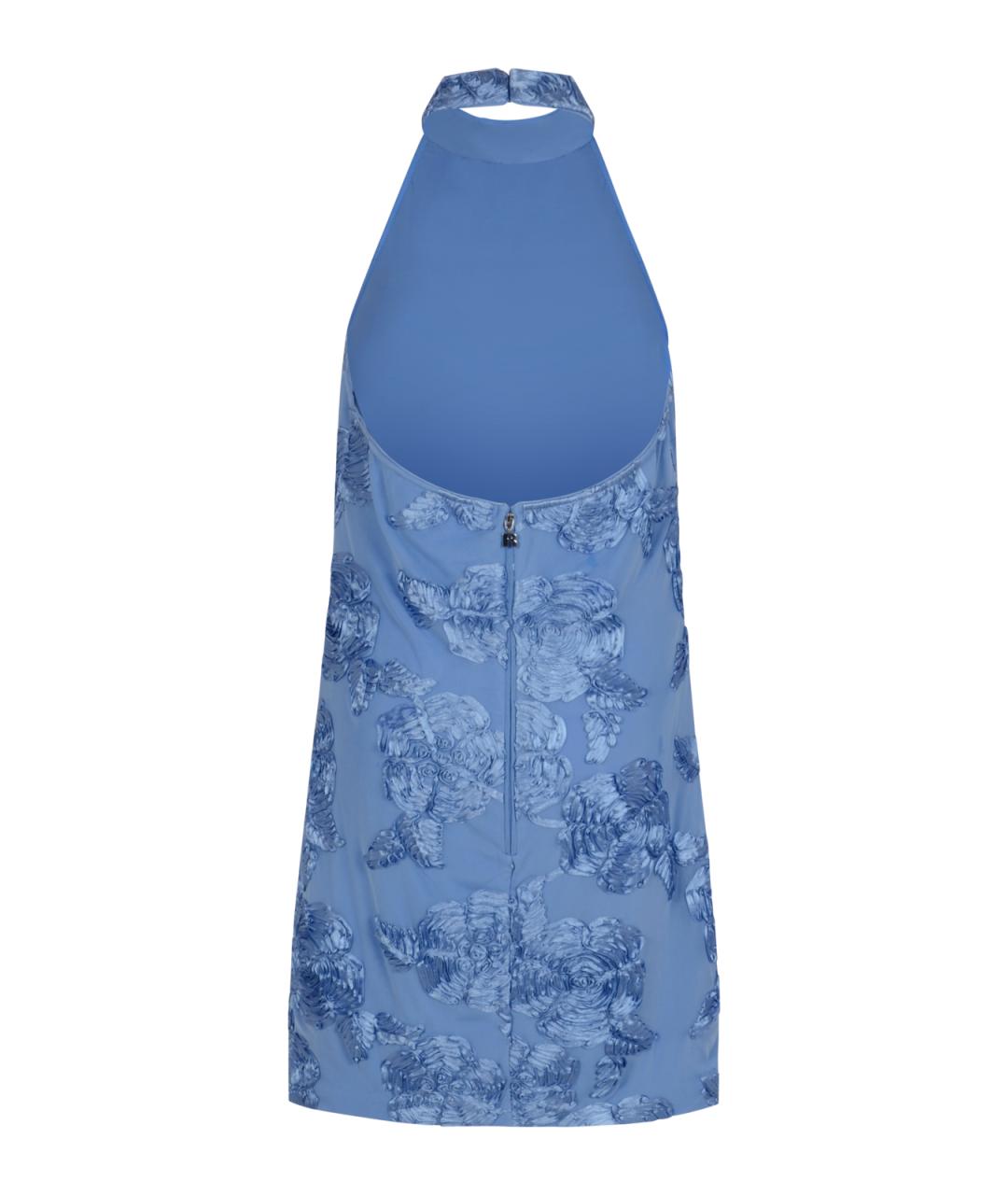 ROTATE Синее полиэстеровое коктейльное платье, фото 2