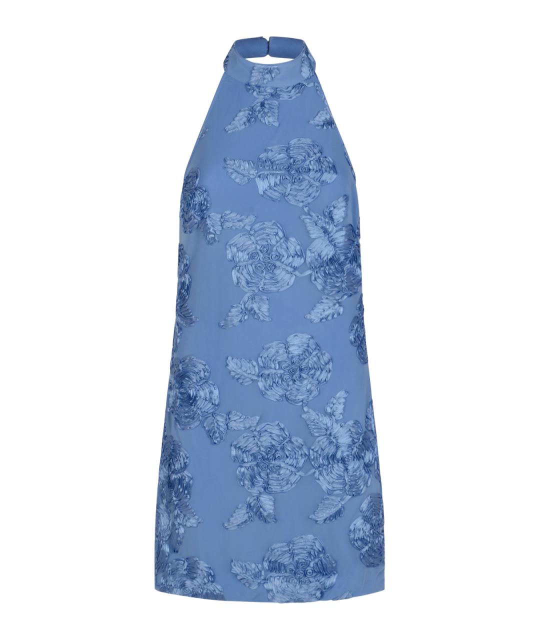 ROTATE Синее полиэстеровое коктейльное платье, фото 1