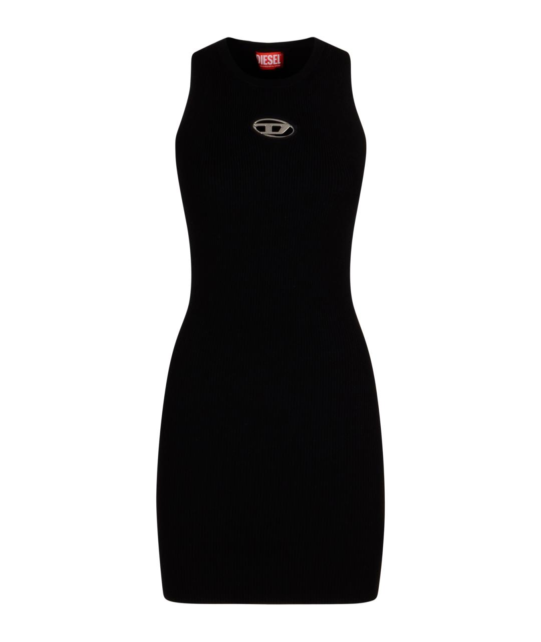 DIESEL Черное вискозное повседневное платье, фото 1