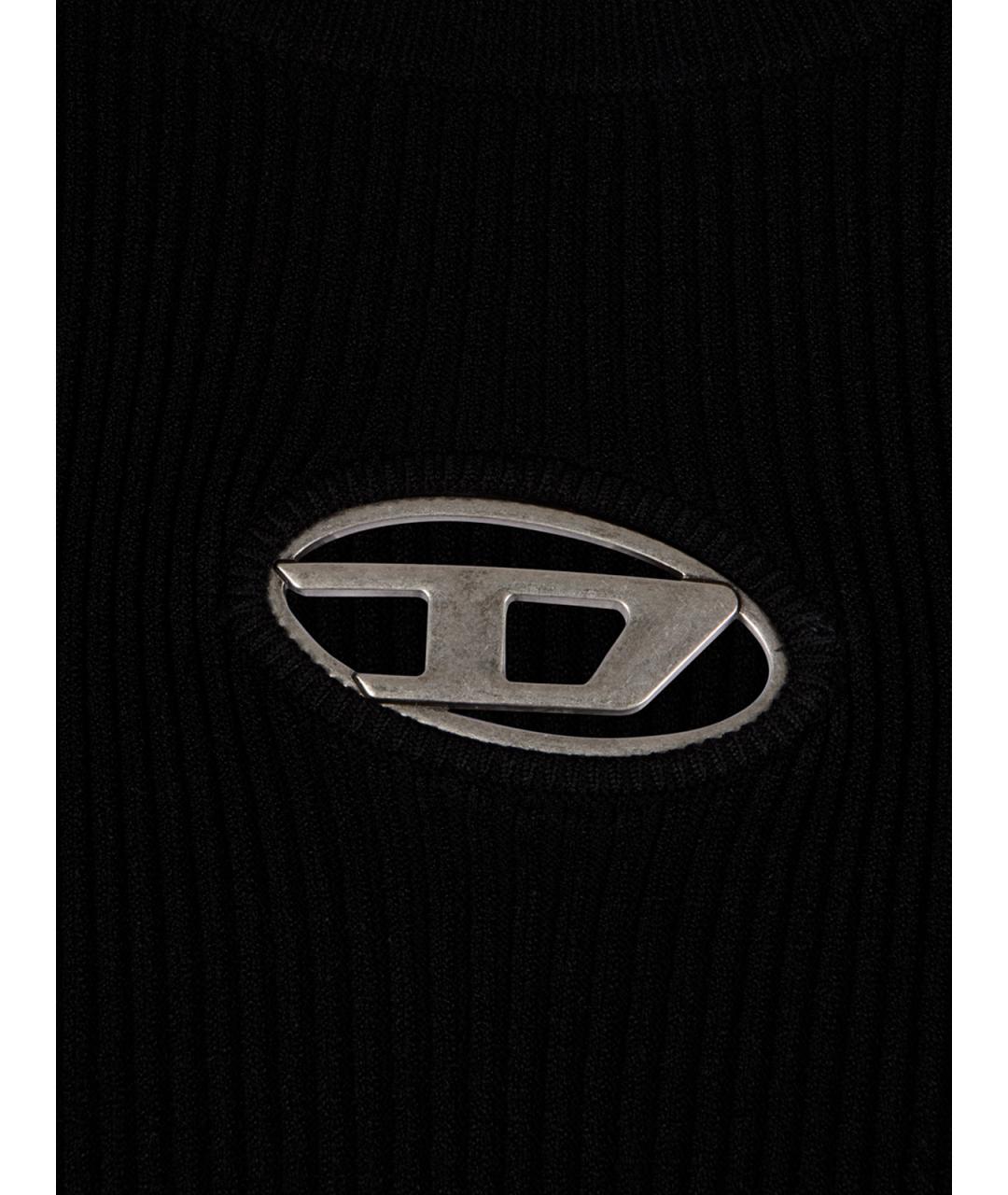 DIESEL Черное вискозное повседневное платье, фото 3