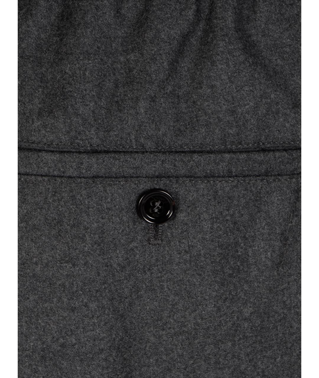 Ami Paris Серые полиэстеровые повседневные брюки, фото 3