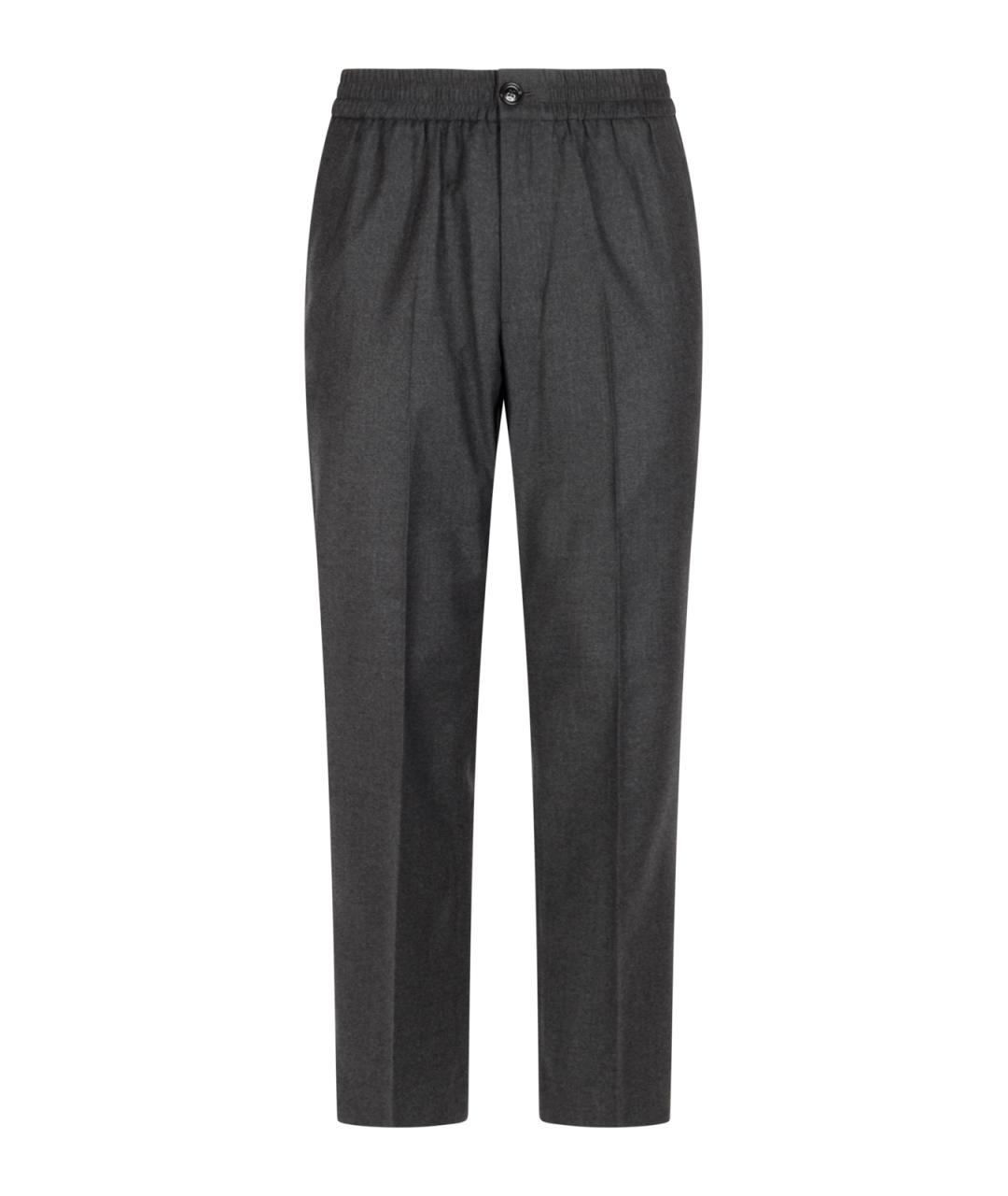 Ami Paris Серые полиэстеровые повседневные брюки, фото 1