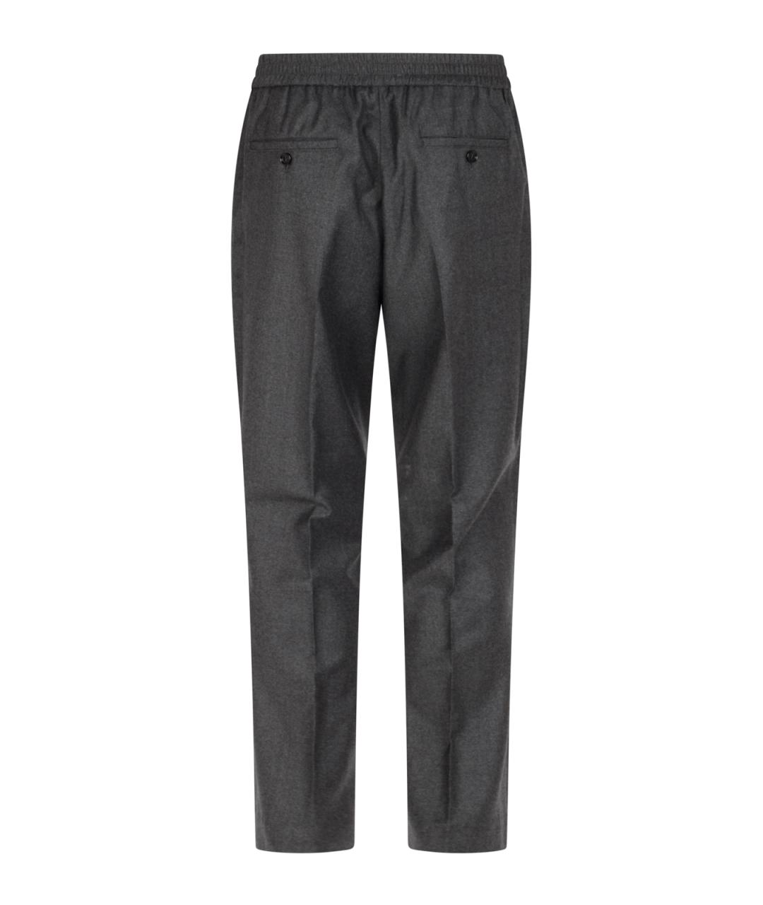 Ami Paris Серые полиэстеровые повседневные брюки, фото 2