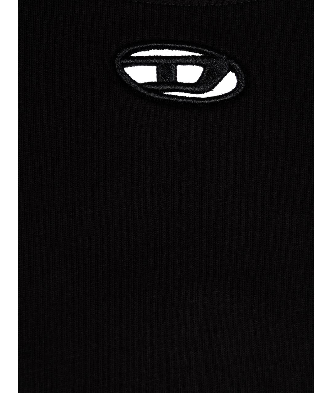 DIESEL Черное хлопковое повседневное платье, фото 3