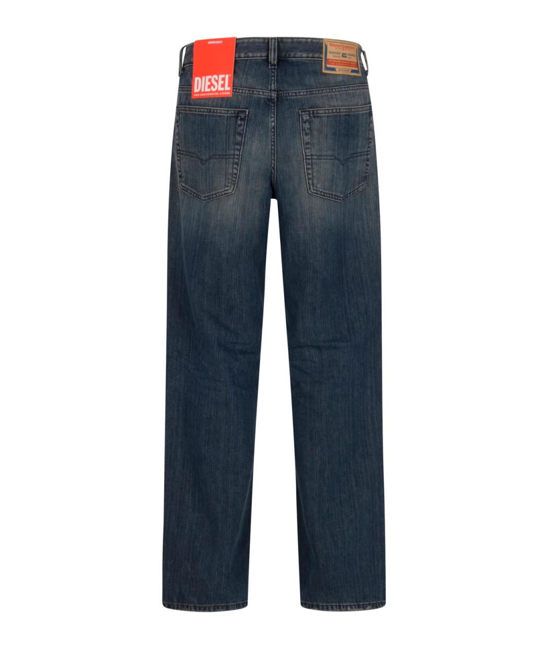 DIESEL Синие хлопковые прямые джинсы, фото 2