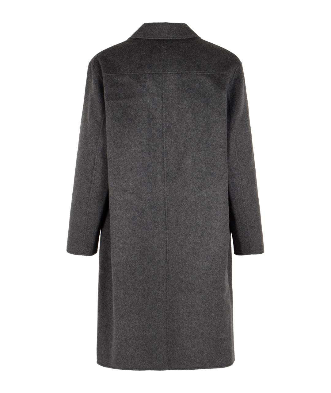 Ami Paris Серое шерстяное пальто, фото 2