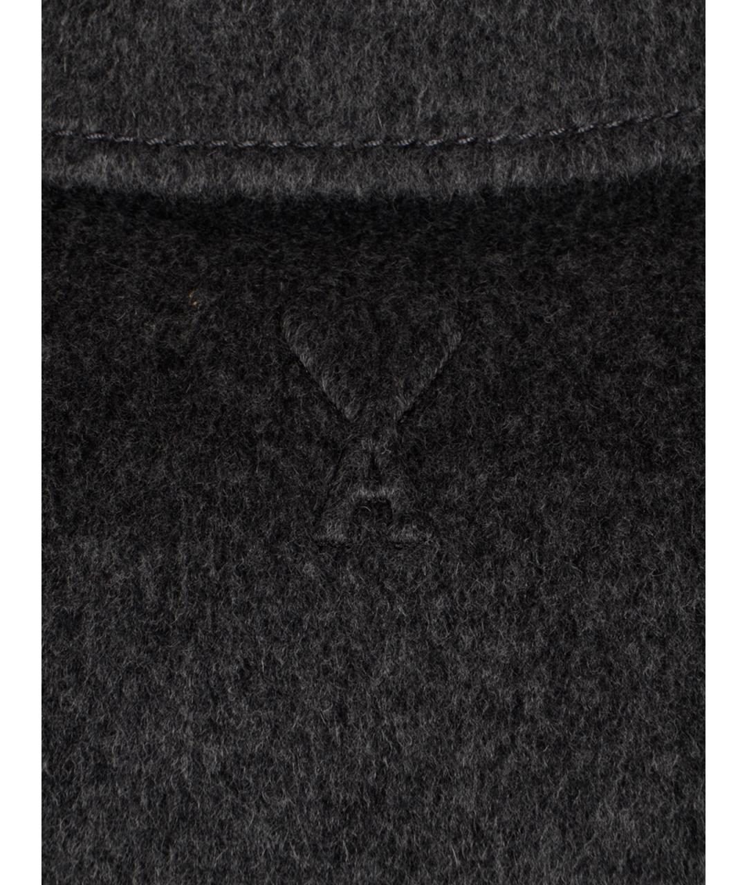 Ami Paris Серое шерстяное пальто, фото 3