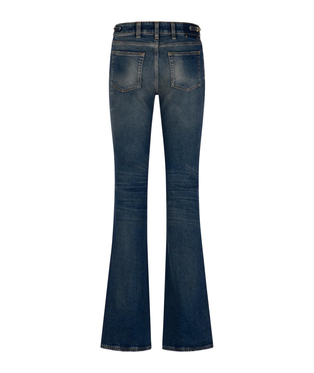 GOLDEN GOOSE DELUXE BRAND Синие хлопковые джинсы клеш, фото 2